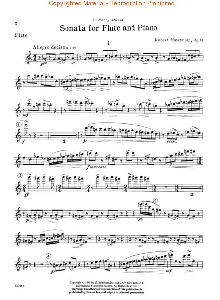 Muczynski, R :: Sonata for Flute and Piano op. 14