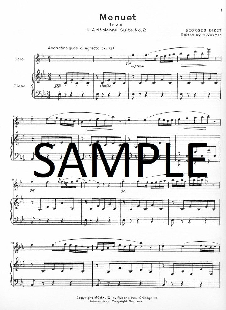 Bizet, G :: Menuet (from L'Arlesienne Suite No. 2)