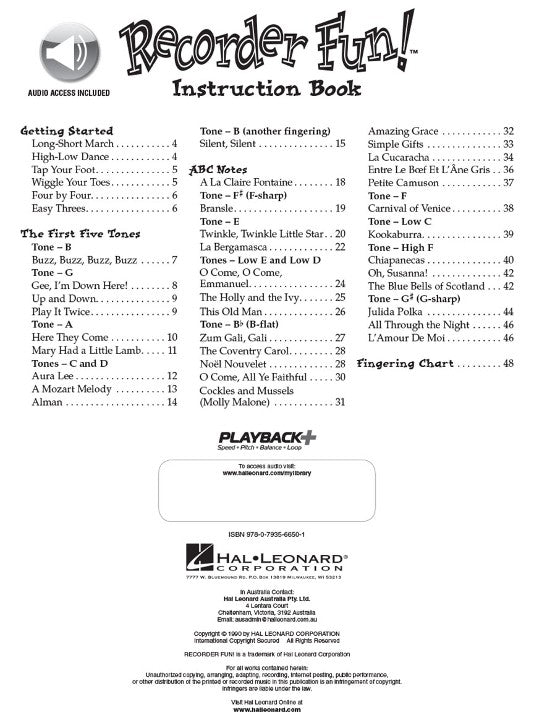 Recorder Fun! Instruction Book