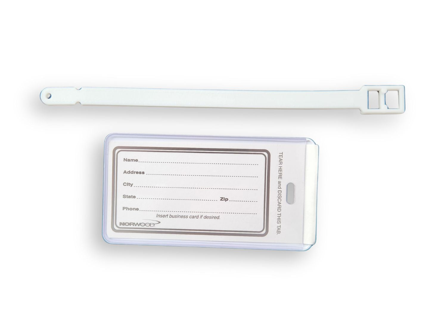 ID Tag - Flute w/Music Border White