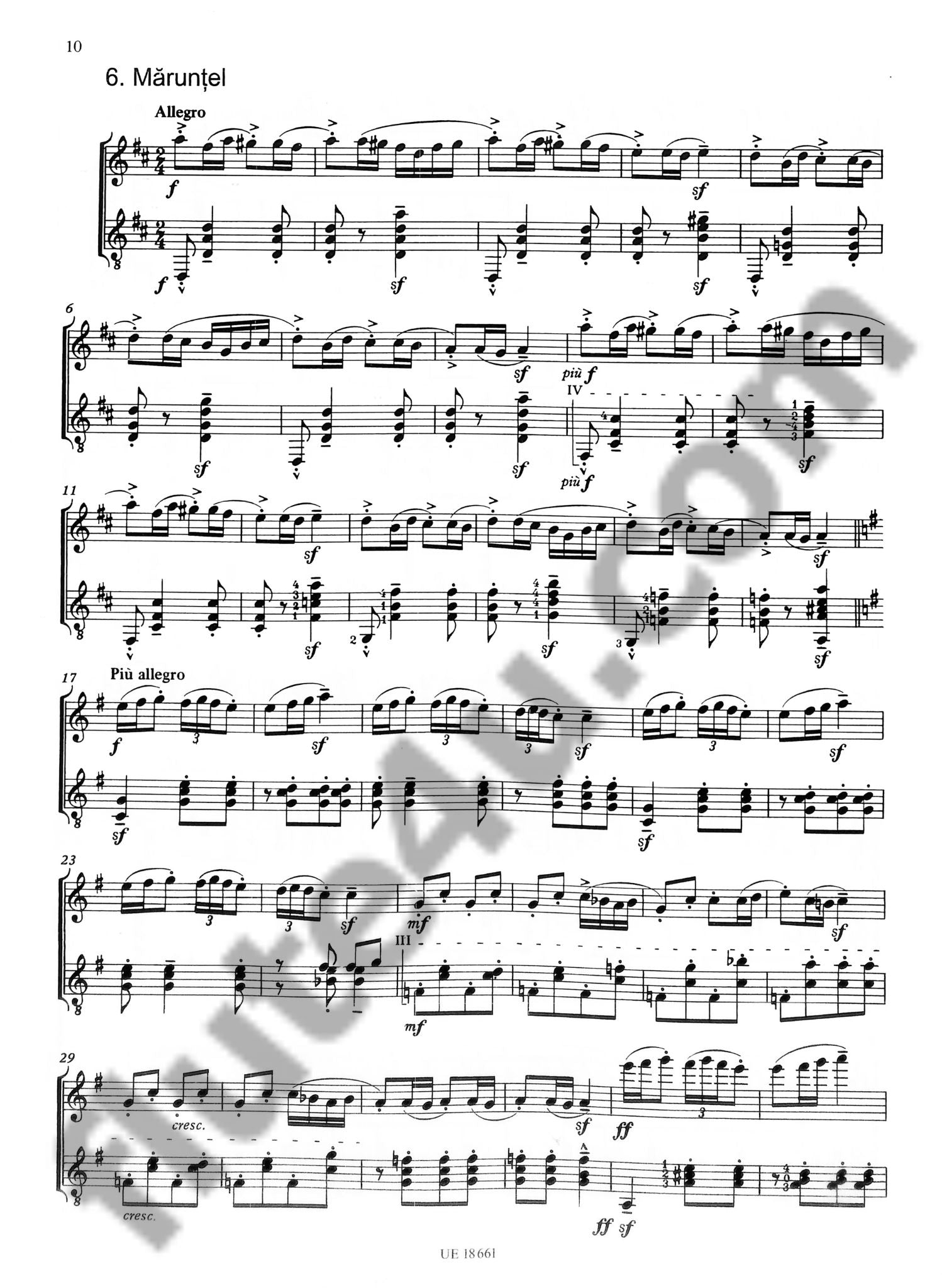Bartok, B :: Rumanische Volkstanze [Roumanian Folk Dances]