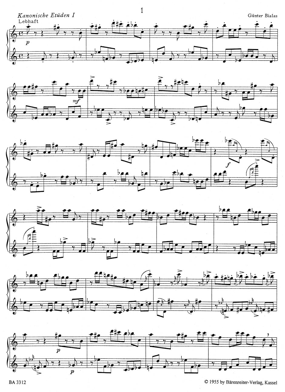 Bialas, G :: Kanonische Etuden