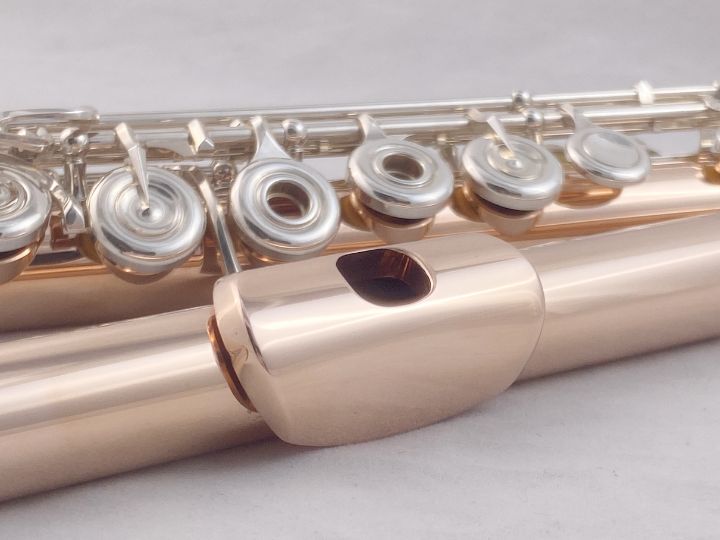 Burkart Flute Elite 14K Gold with Silver Mechanism and 14k Gold Tone Holes