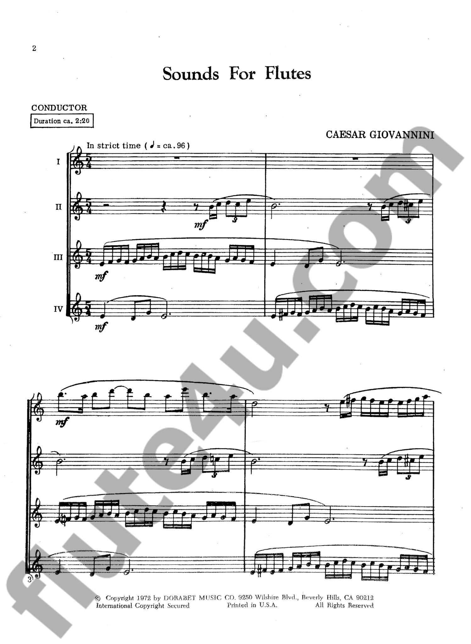 Giovannini, C :: Sounds for Flutes