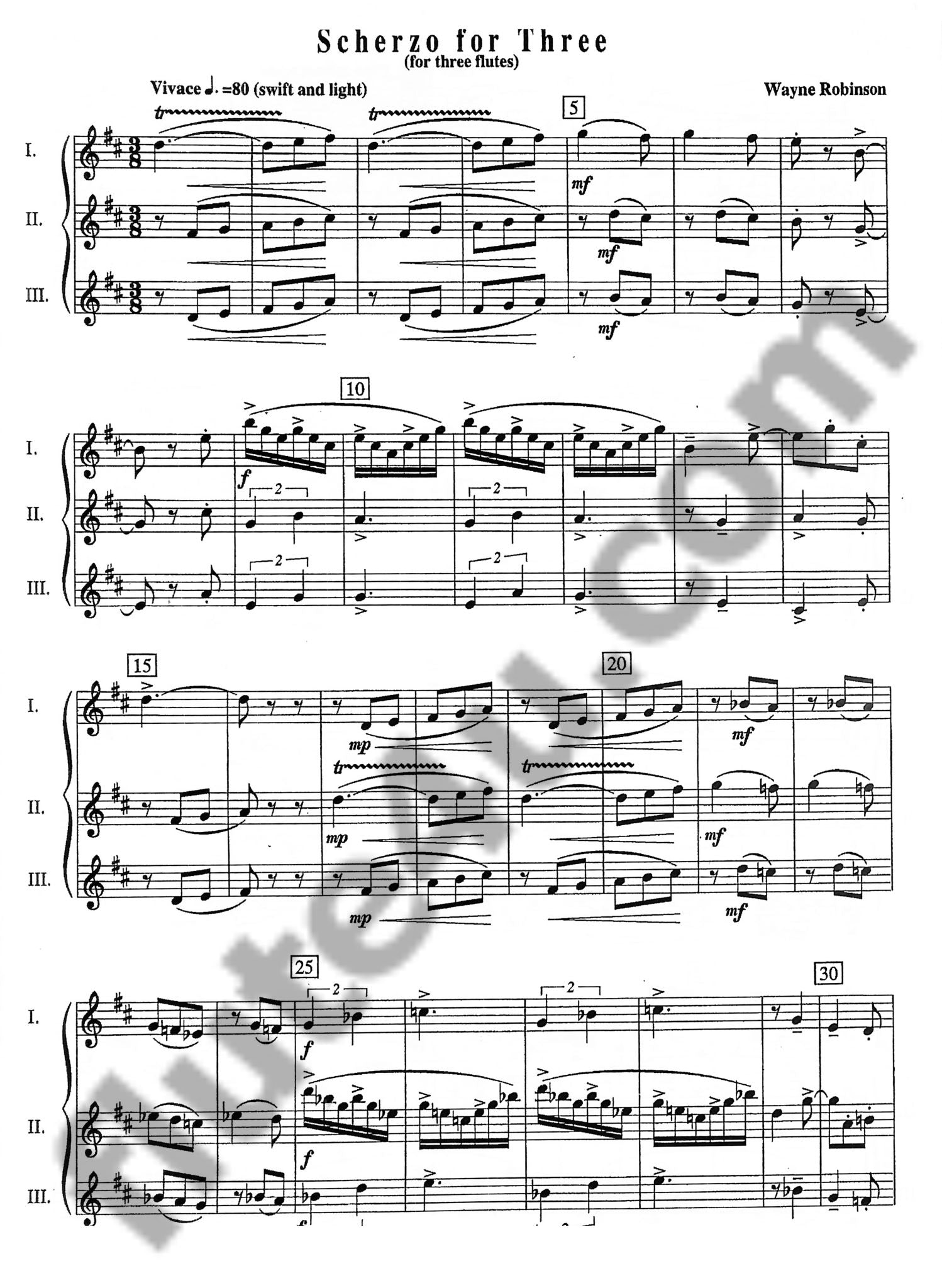 Robinson, W :: Scherzo for Three