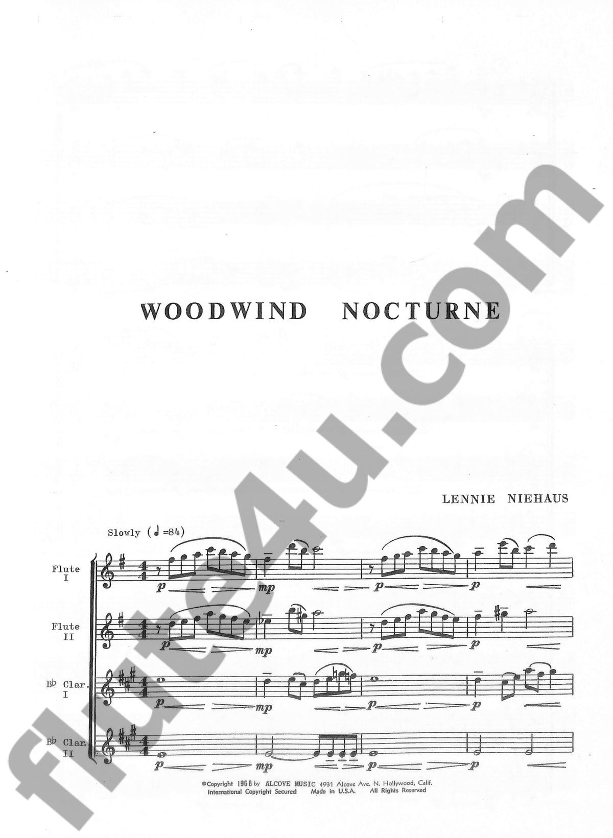 Niehaus :: Woodwind Nocturne