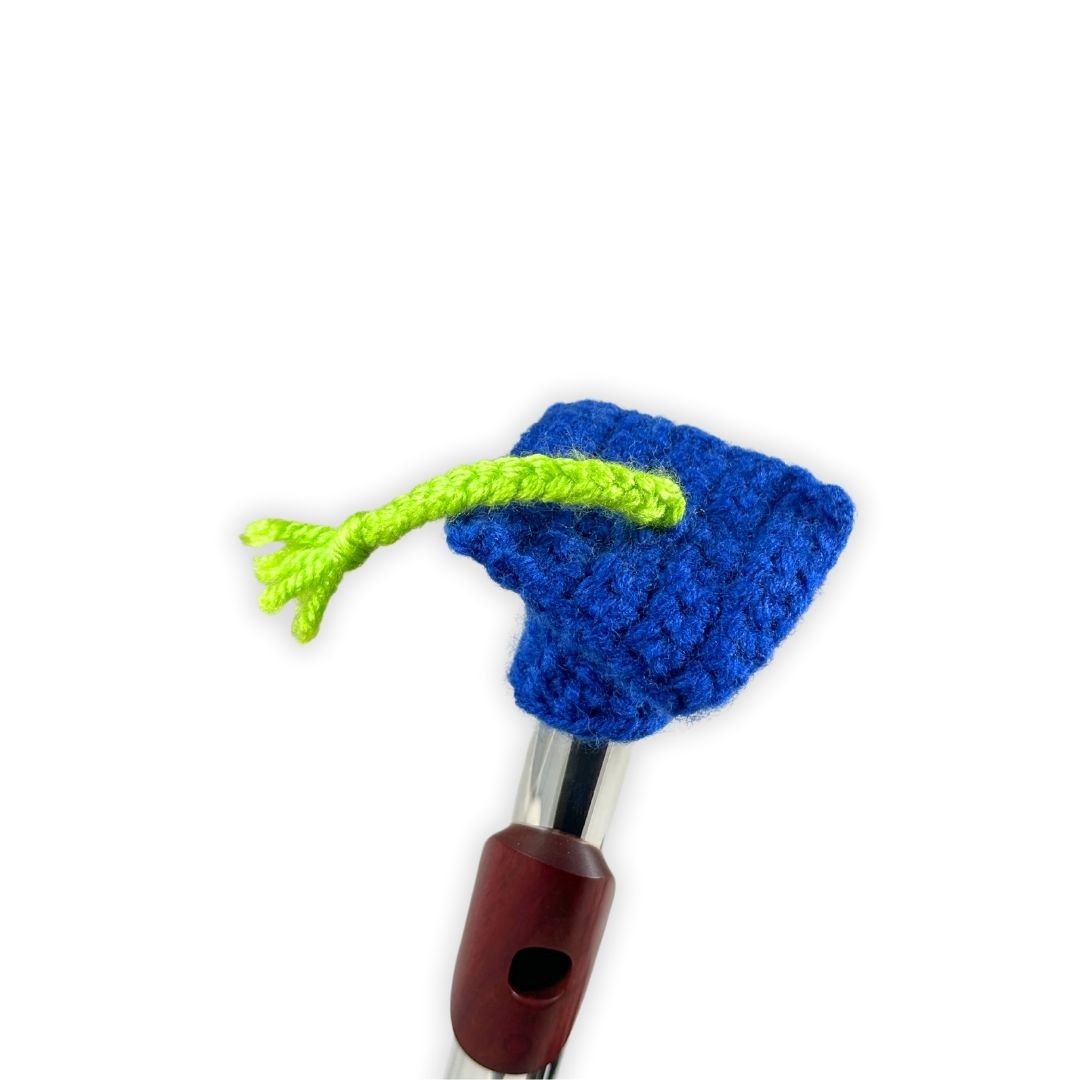 Blue Graduation Cap Hat for C Flute