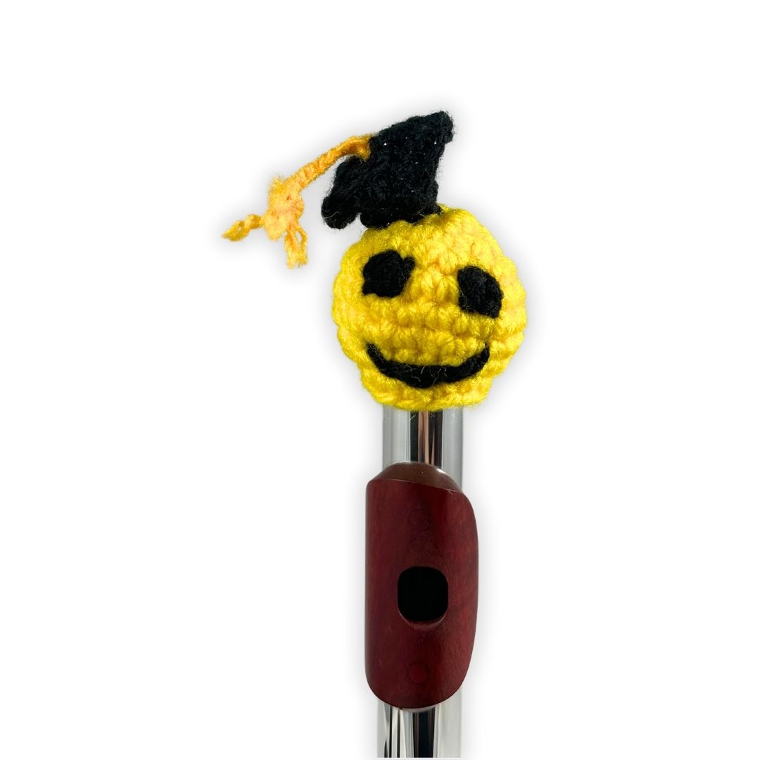 Smiling Graduate Hat for C Flute