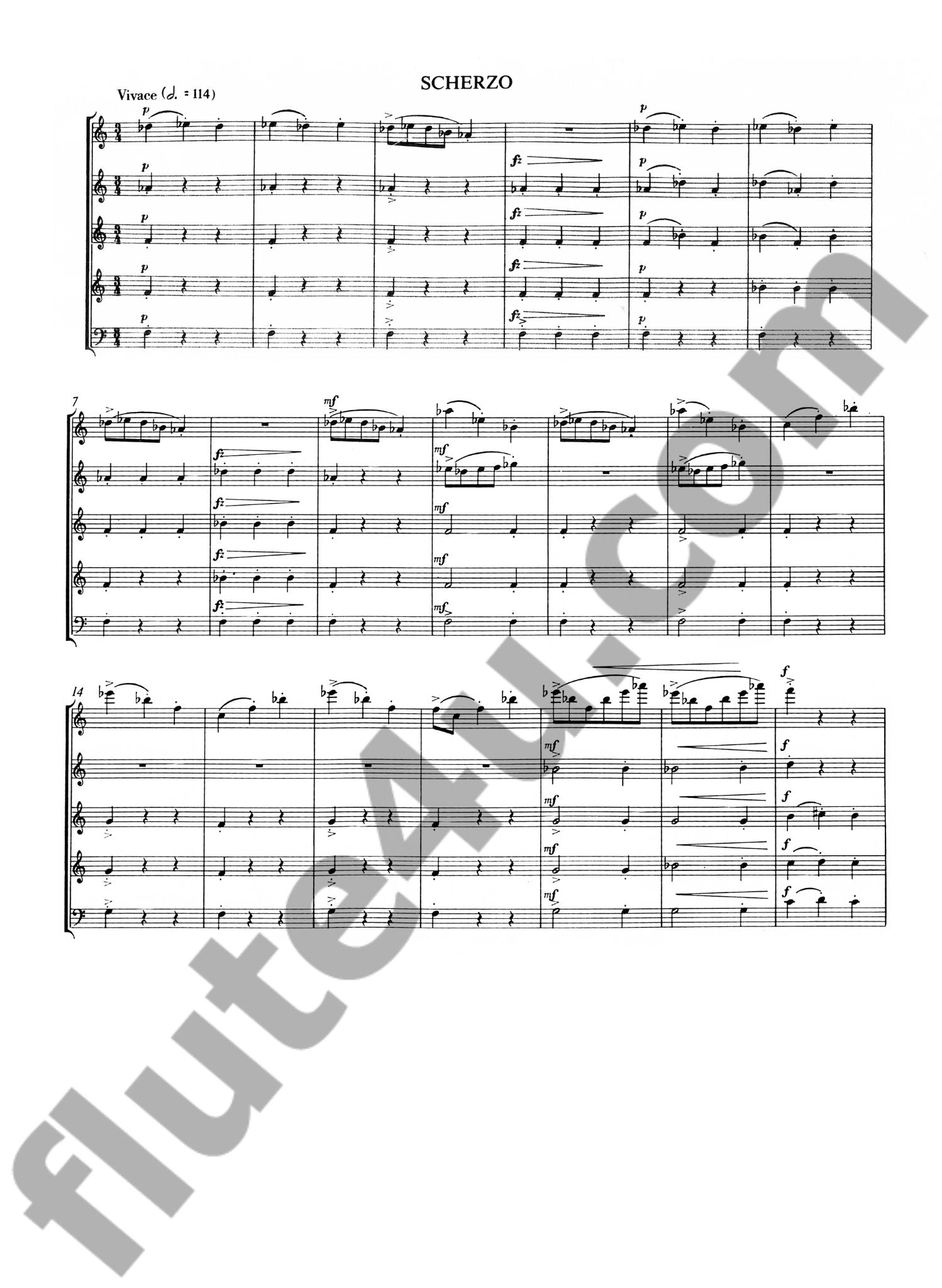 Hajdu, M :: Four Movements for Wind Quintet