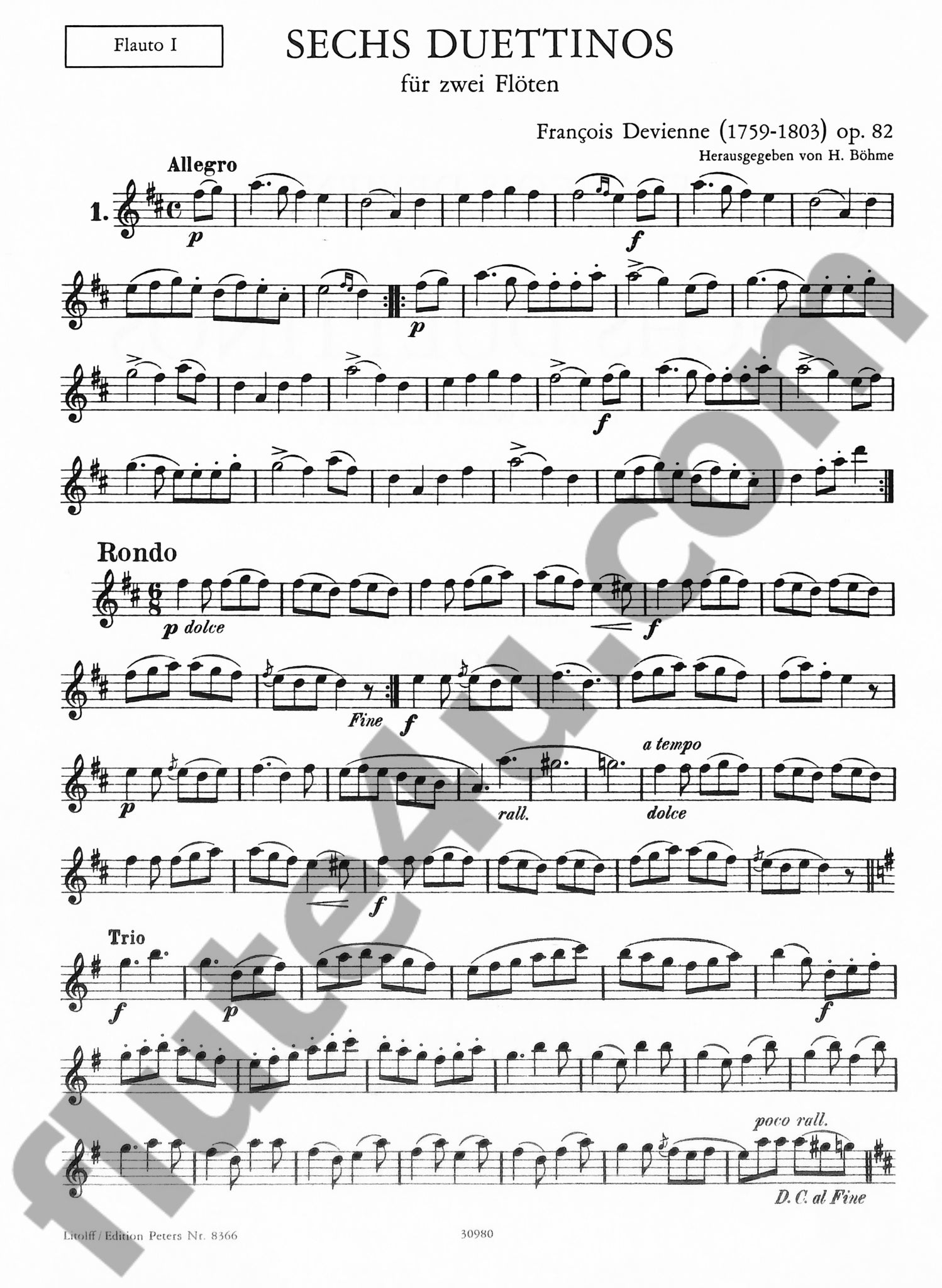 Devienne, F :: 6 Duettinos op. 82