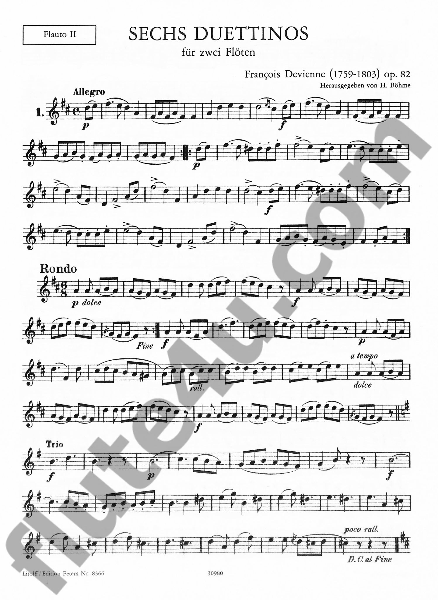 Devienne, F :: 6 Duettinos op. 82