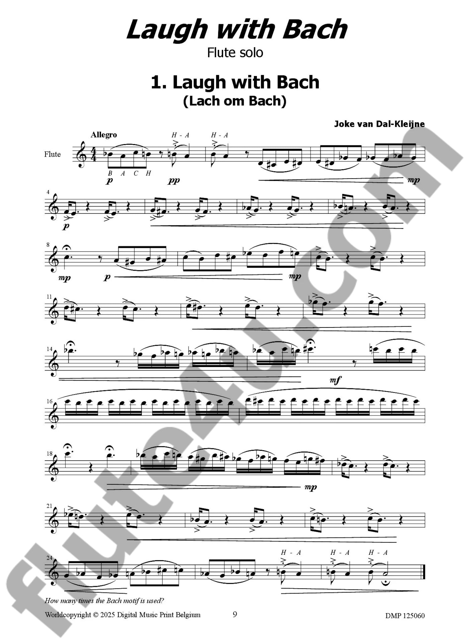 van Dal-Kleijne, J :: Laugh with Bach