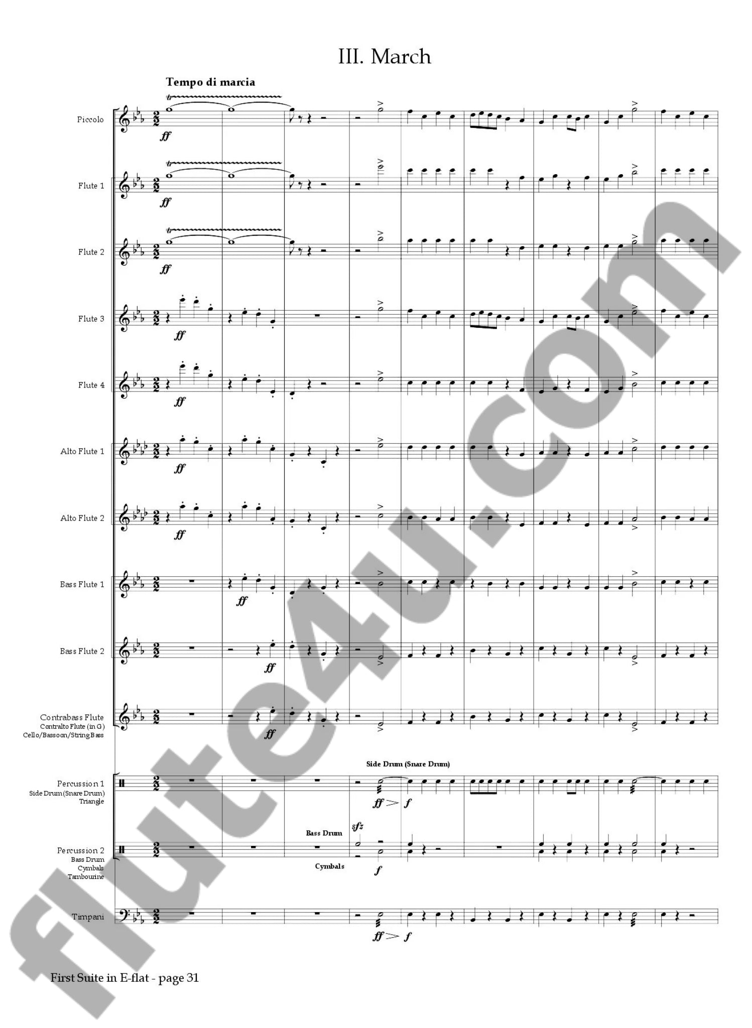 Holst, G :: First Suite in E-flat