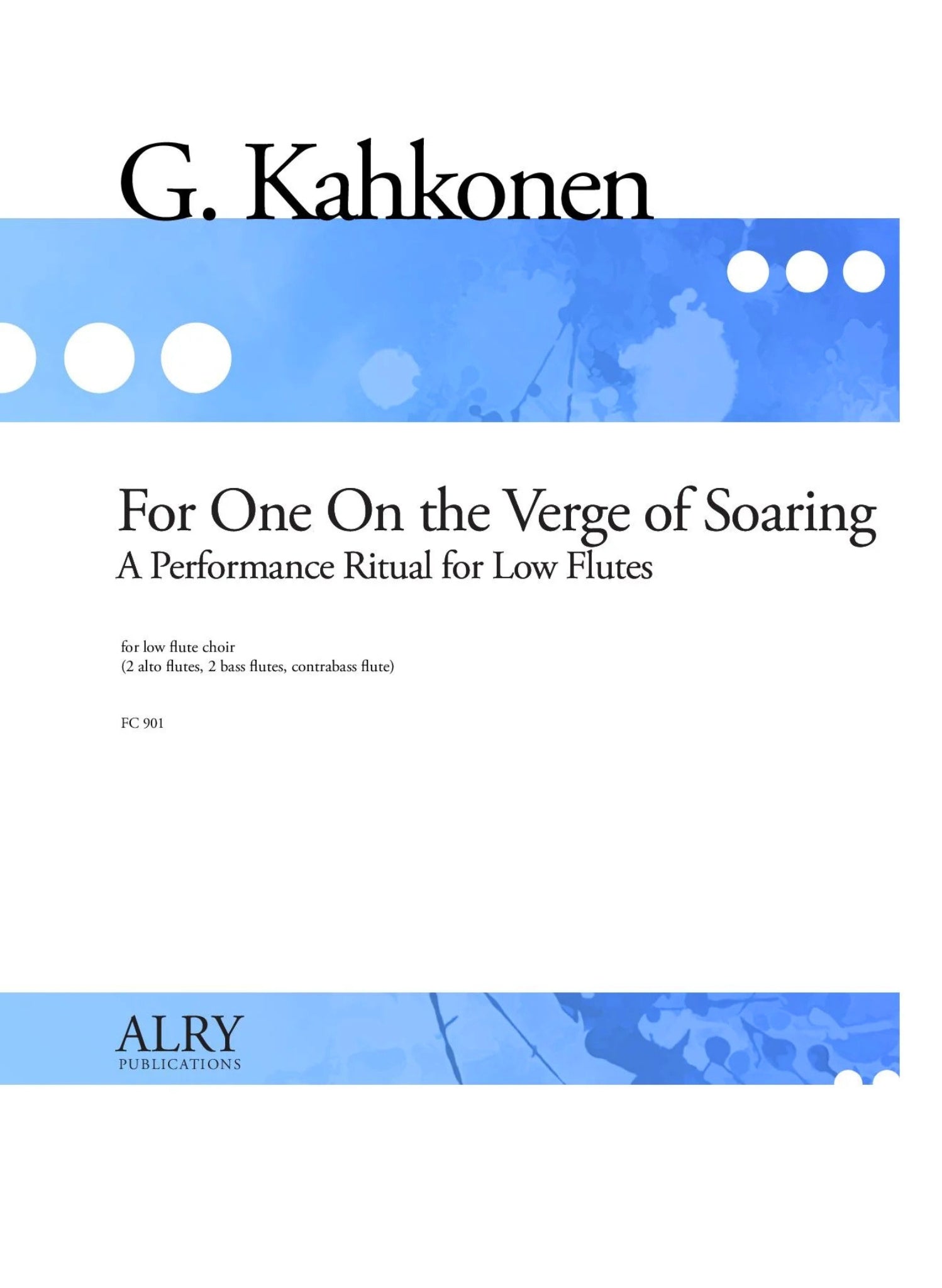 Kahkonen, G :: For One on the Verge of Soaring