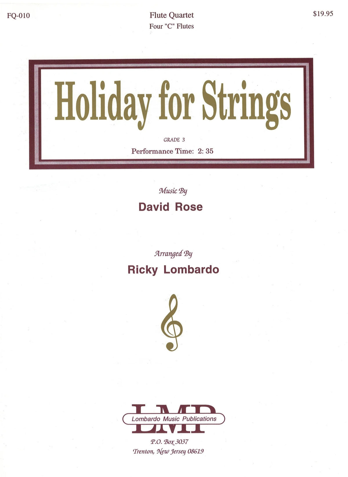 Rose, D :: Holiday for Strings