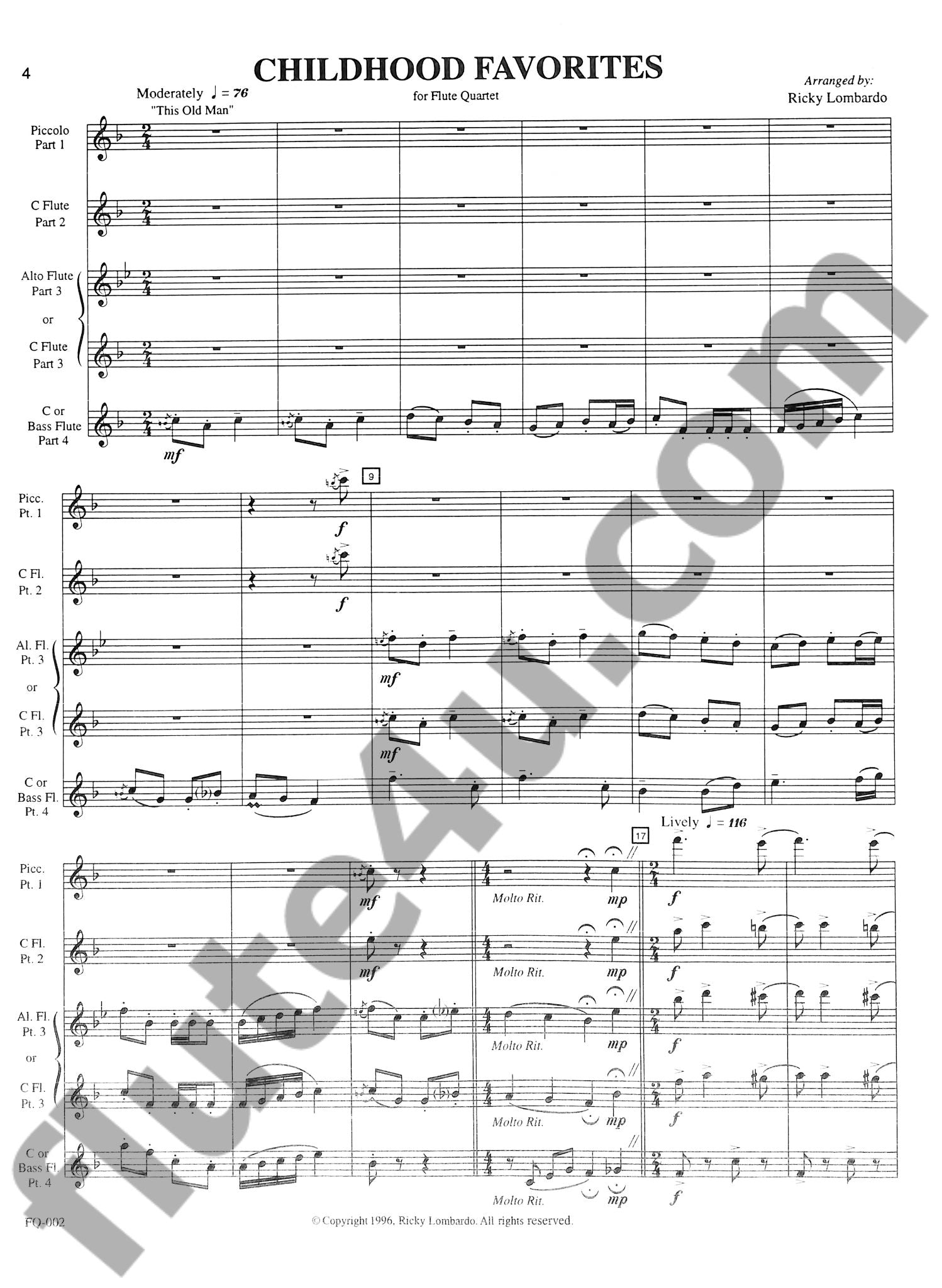Lombardo, R :: Introduction to the Flute Family & Childhood Favorites