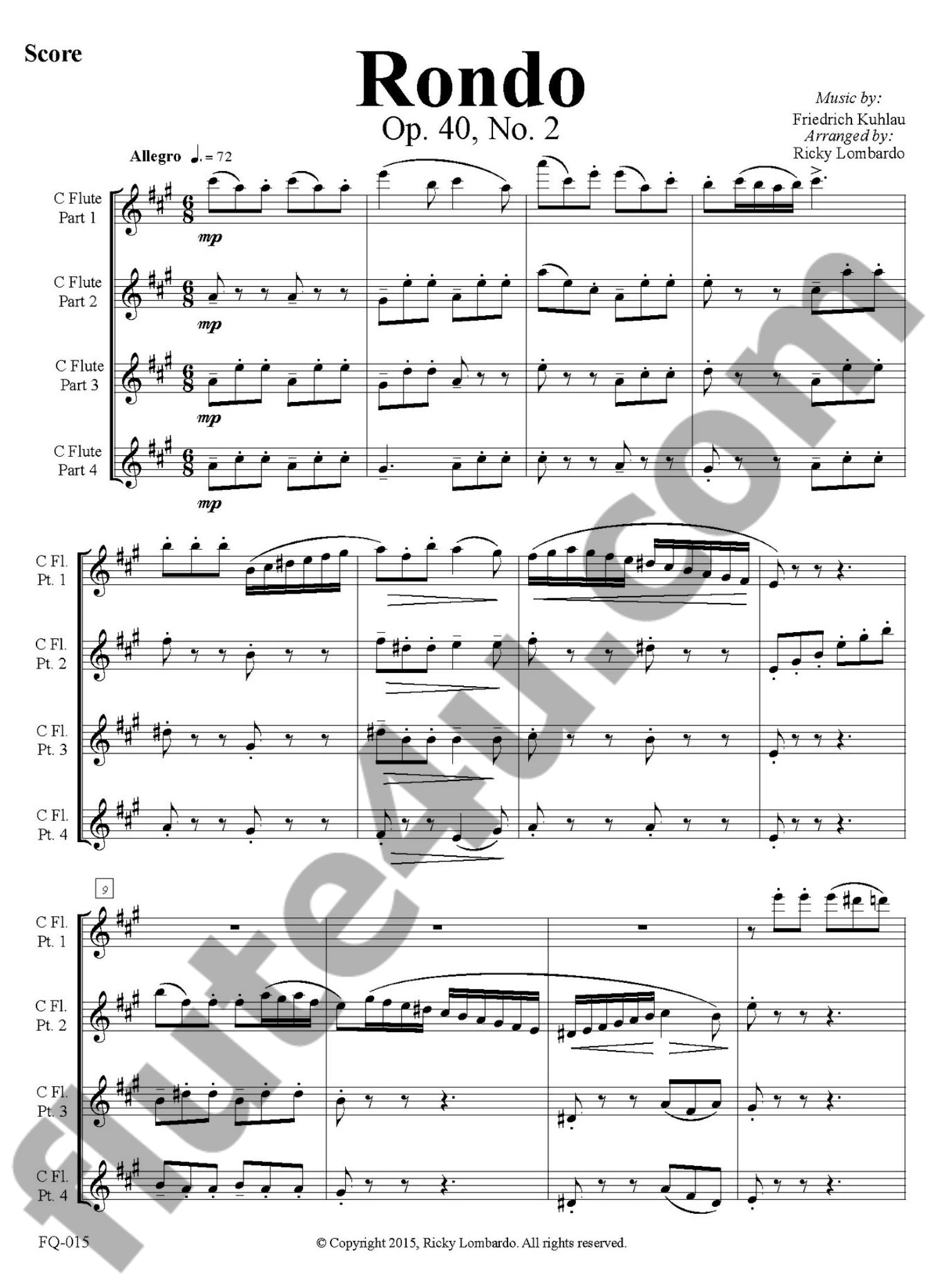 Kuhlau, F :: Rondo Op. 40, No. 2