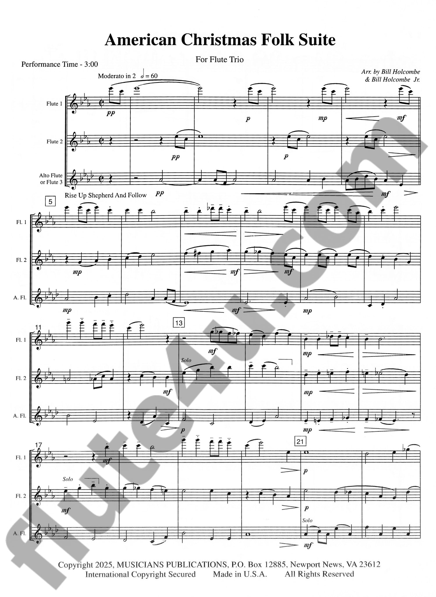 Holcombe, B :: American Christmas Folk Suite