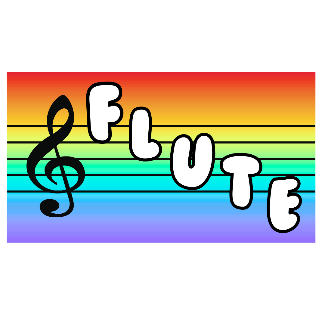 Sticker - Flute Rainbow Measure