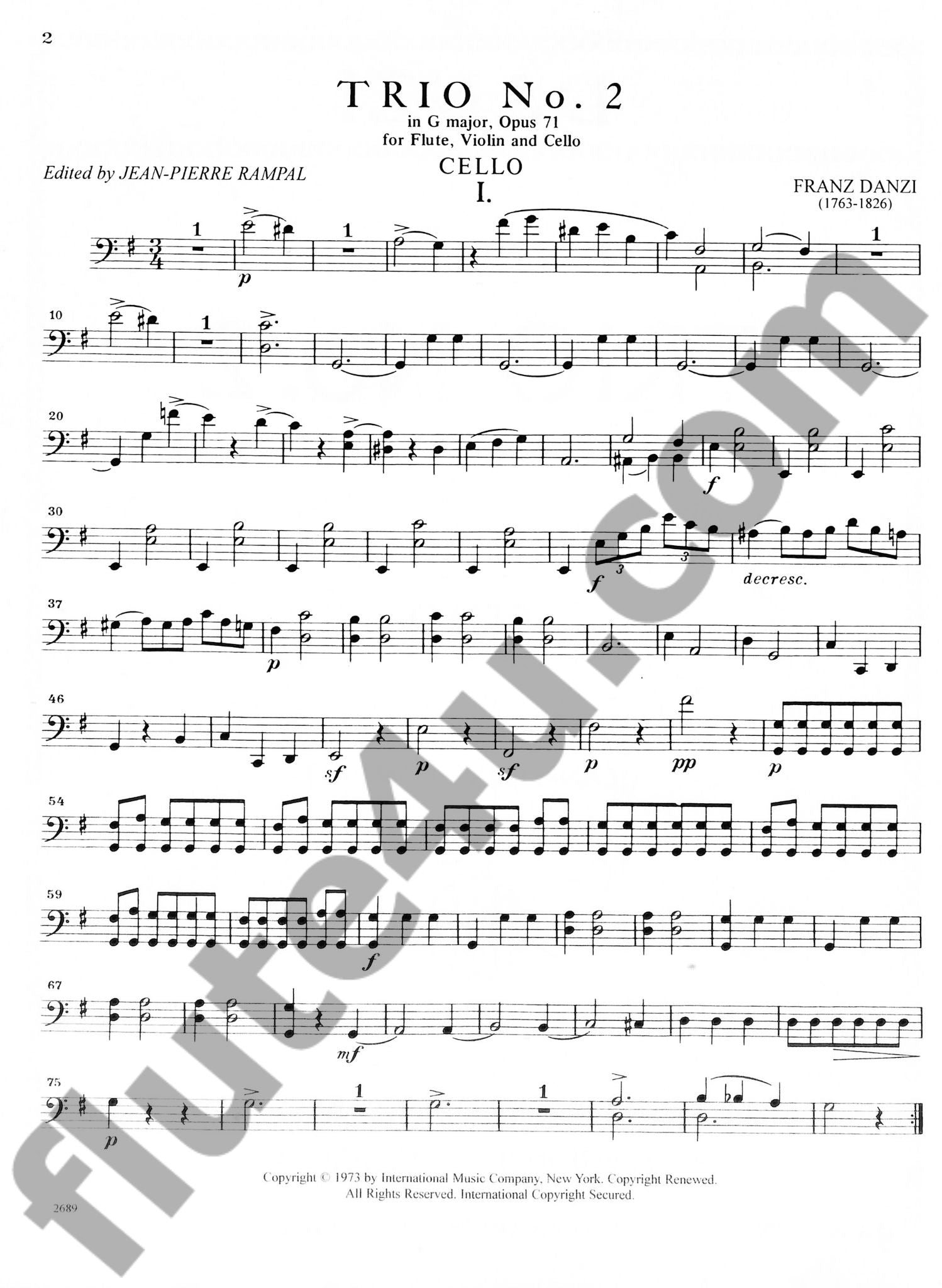 Danzi, F :: Trio 2 in E minor, op. 71