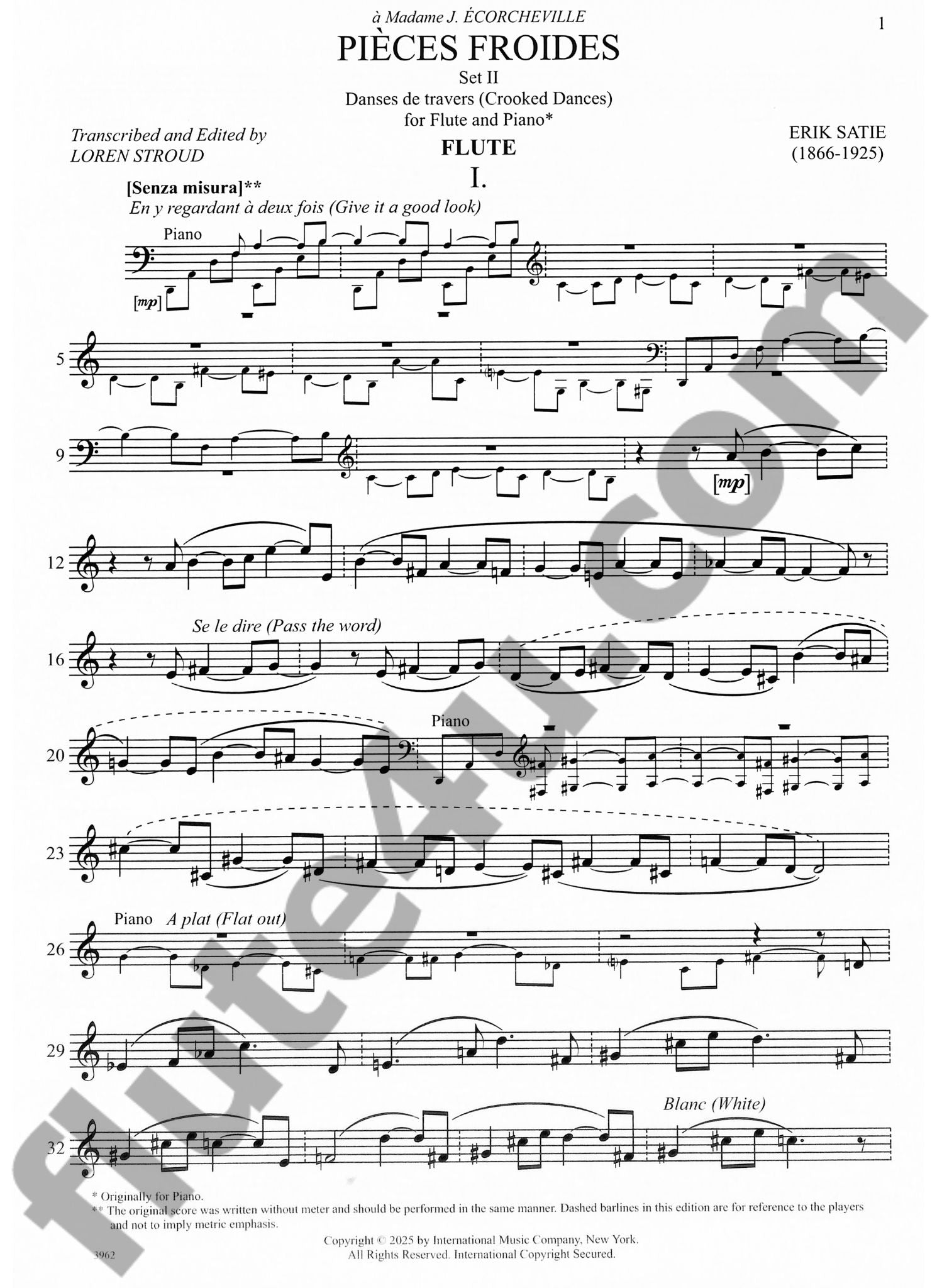 Satie, E :: Pieces Froides, Set II, Danses de travers [Crooked Dances]