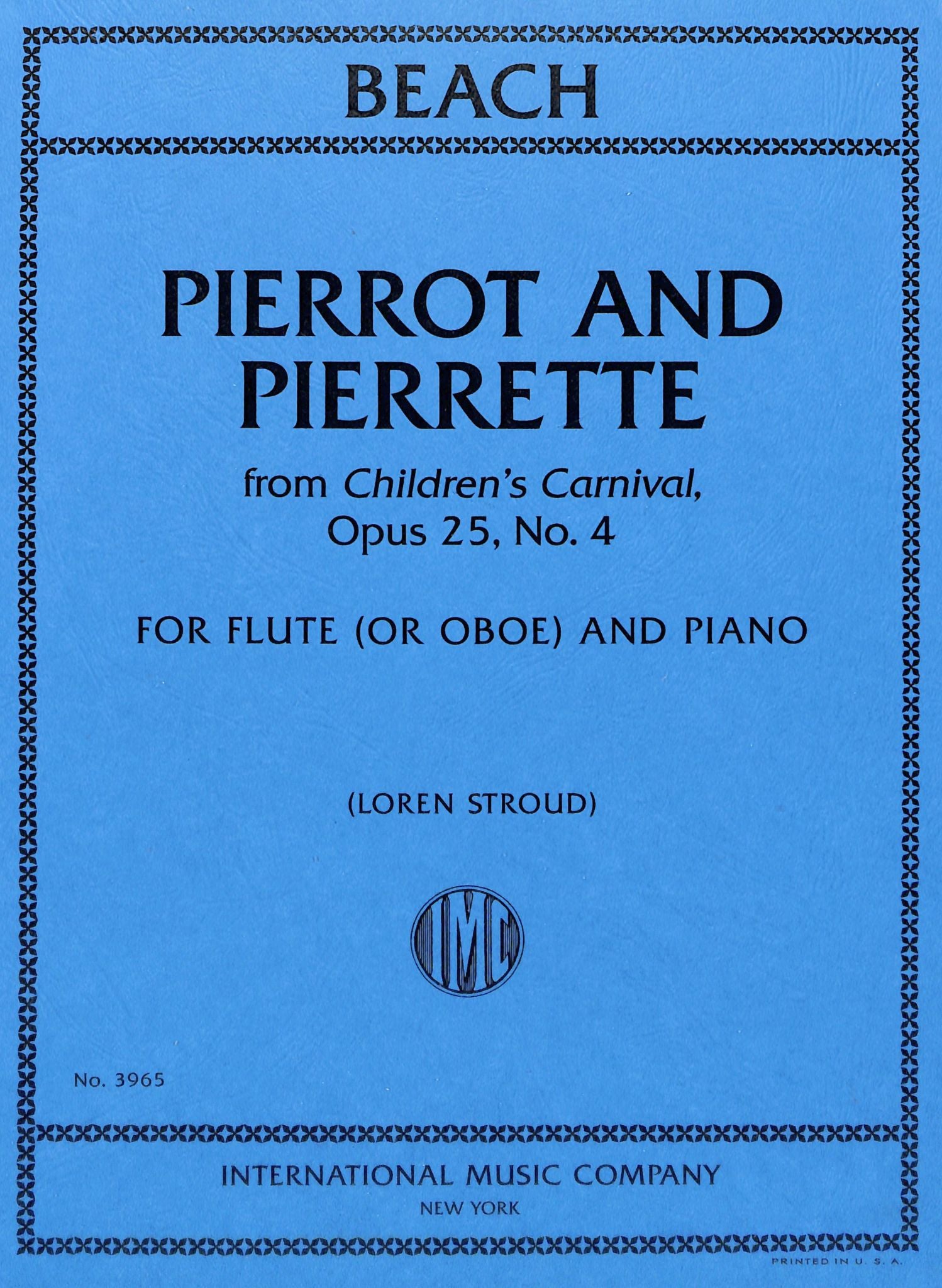 Beach, A :: Pierrot and Pierrette, from Children's Carnival, Op. 25, No. 4