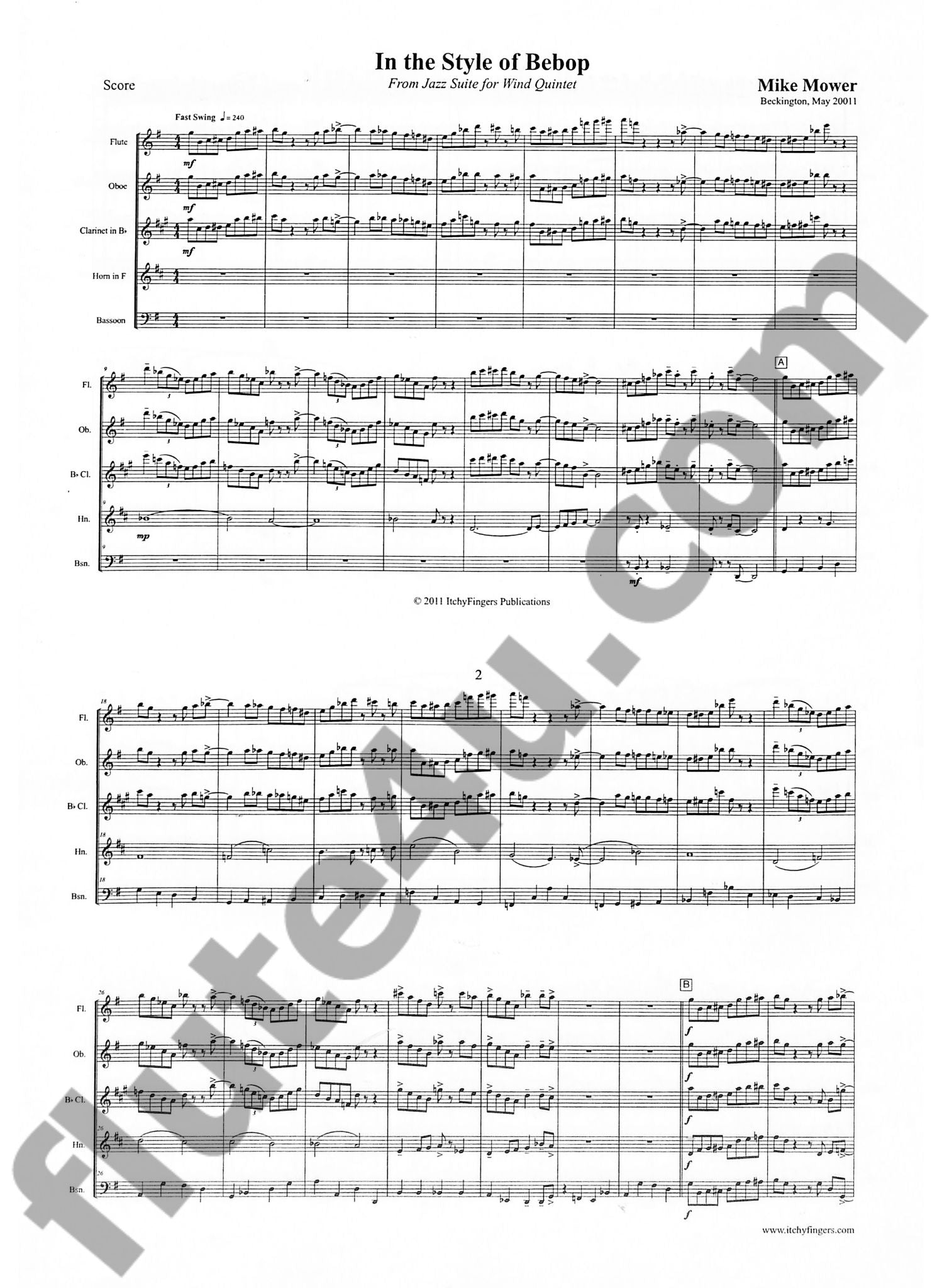 Mower, M :: Jazz Suite: In the Style of Bebop