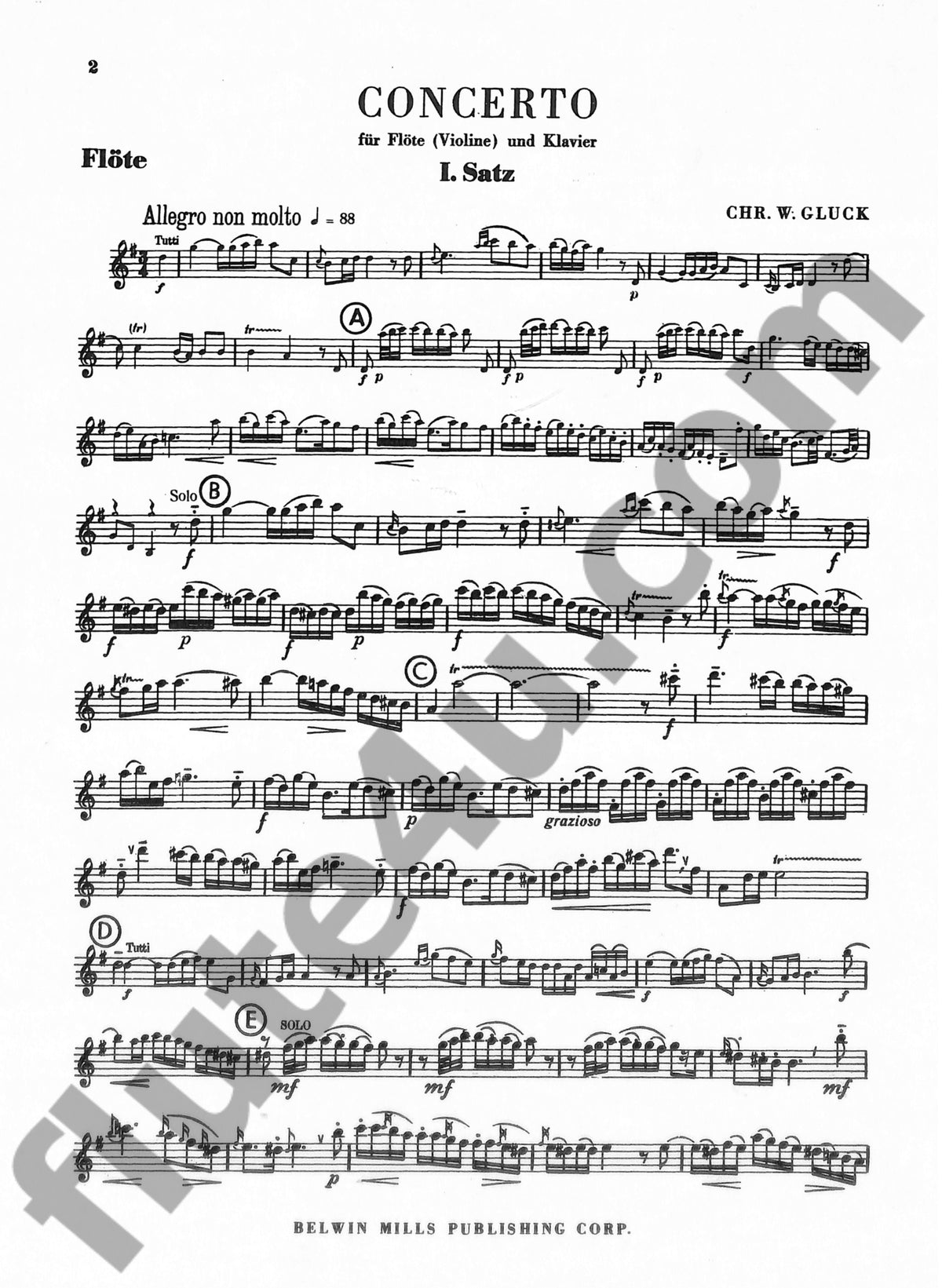 Gluck, CW :: Concerto in G Major