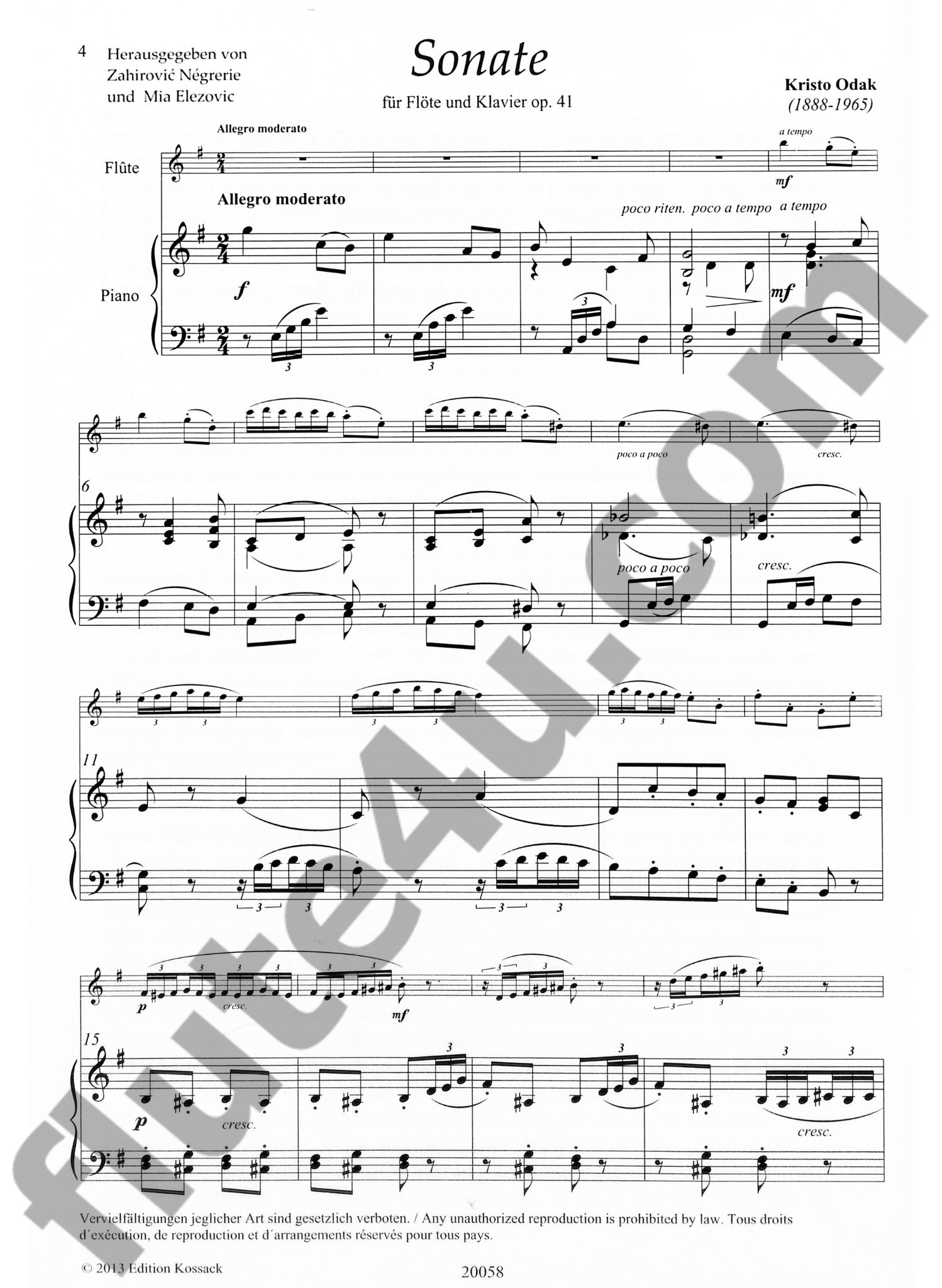 Odak, K :: Sonata, Op. 41