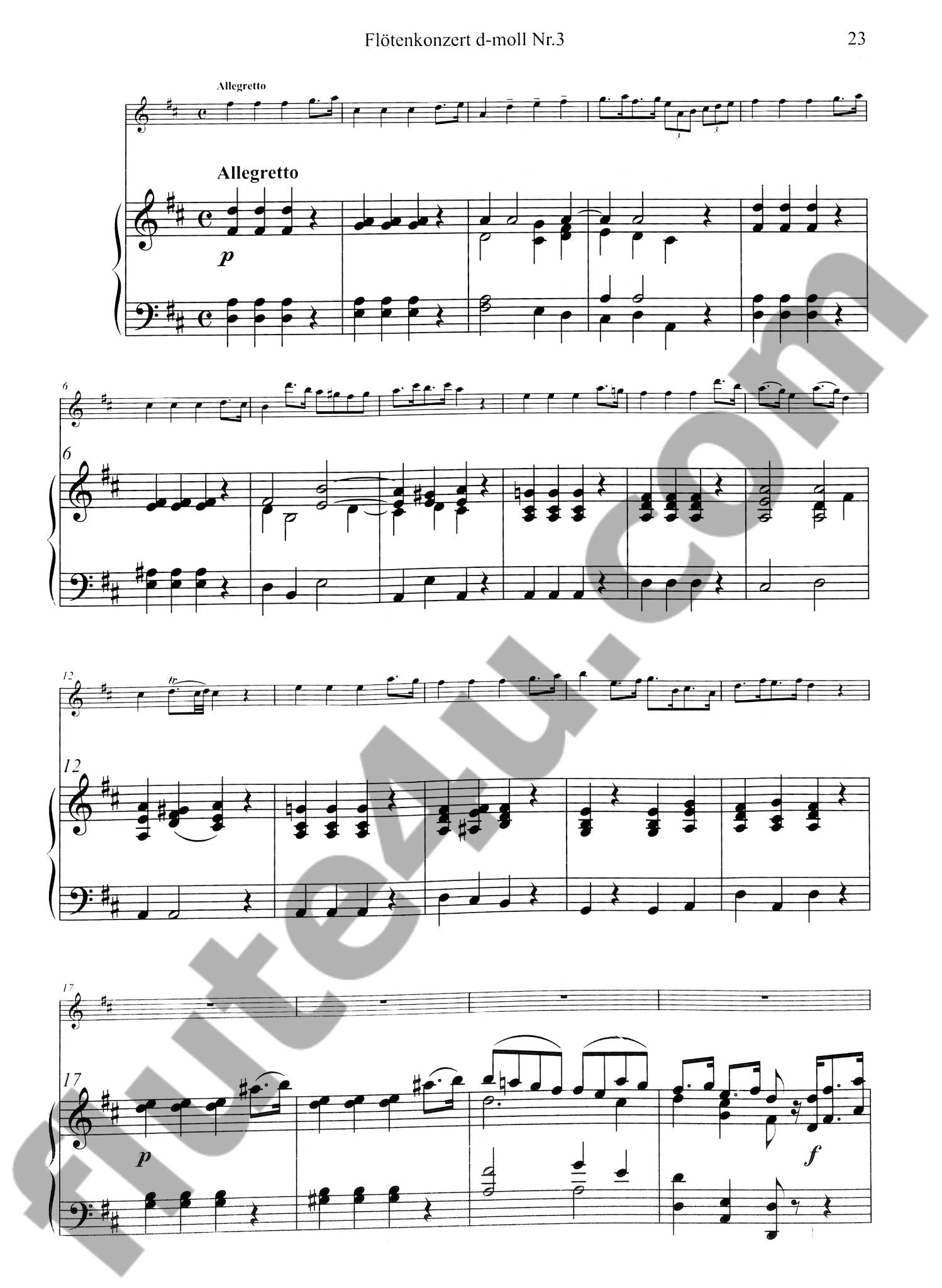 Danzi, F :: Flotenkonzert D-Moll, Nr. 3 op. 42 [Flute Concerto in D Minor, Nr. 3 op. 42]
