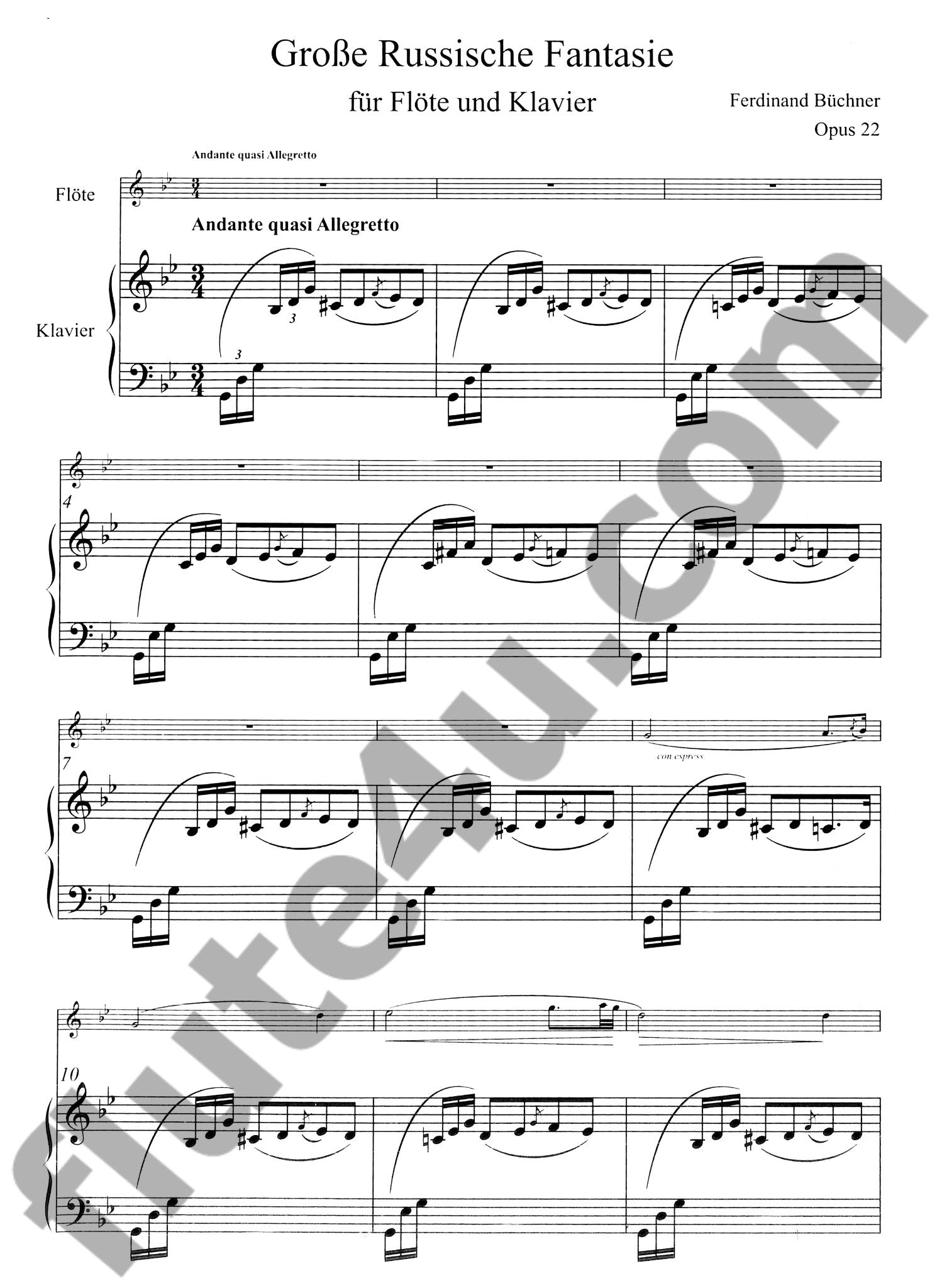 Buchner, F :: Grosse Russische Fantasie, op. 22 [Great Russian Fantasy, op. 22]