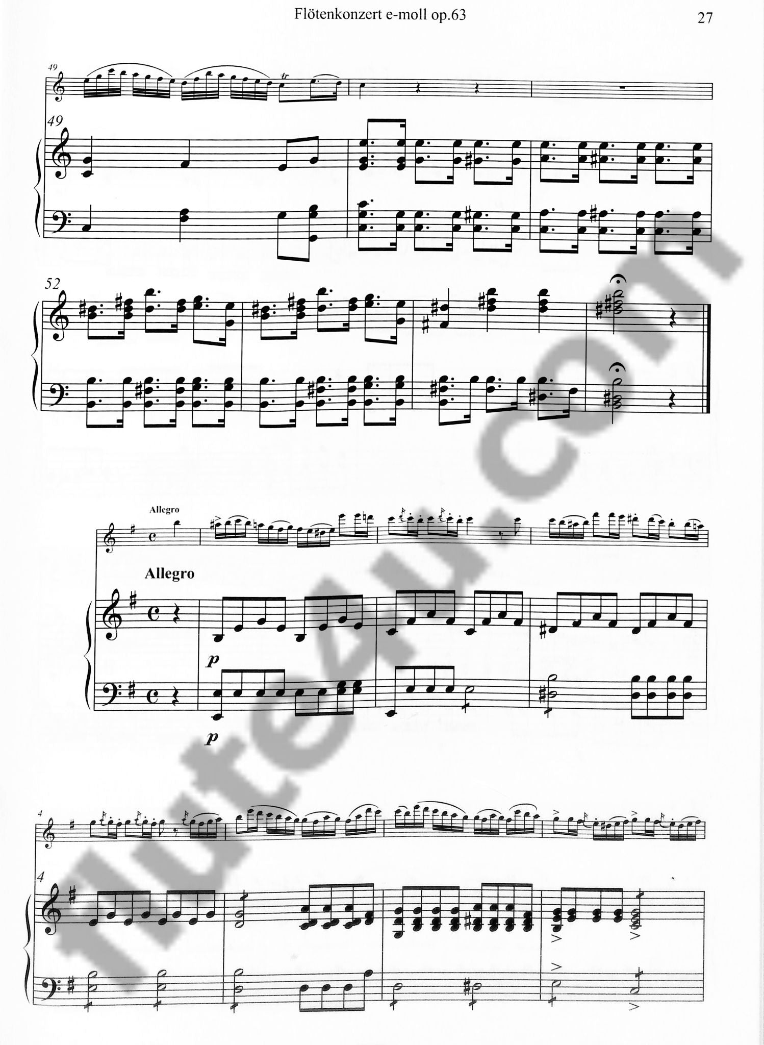 Schneider, GA :: Flotenkonzert E-Moll, op. 63 [Flute Concerto in E Minor, op. 63]