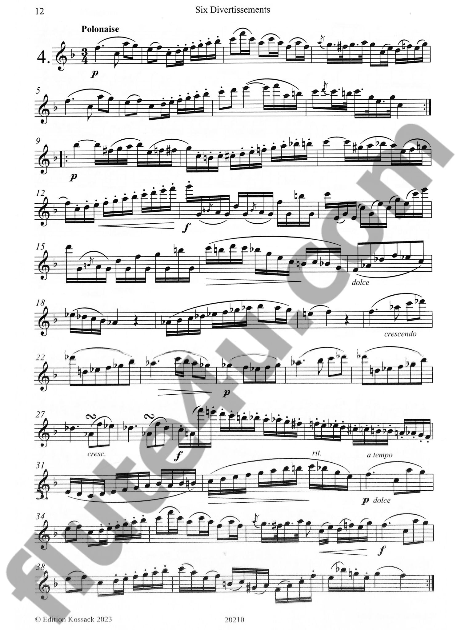 Furstenau, AB :: 6 Divertissements, Op. 63