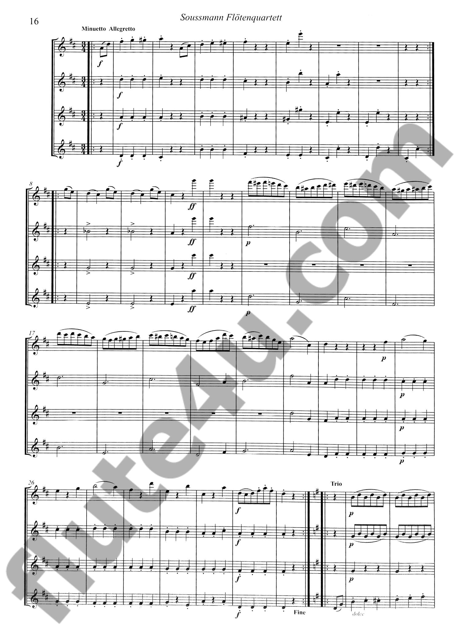 Soussmann, H :: Quartett D-Dur, op. 5 [Quartet in D Major, op. 5]
