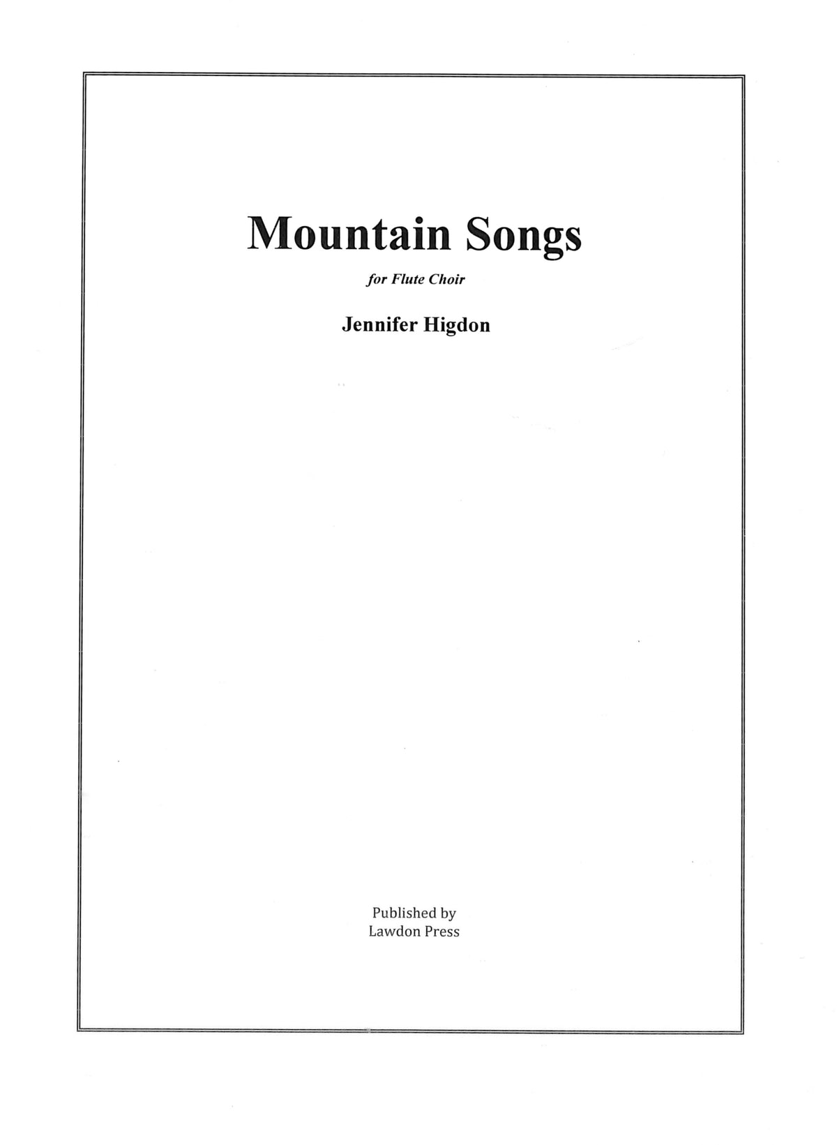 Higdon, J :: Mountain Songs