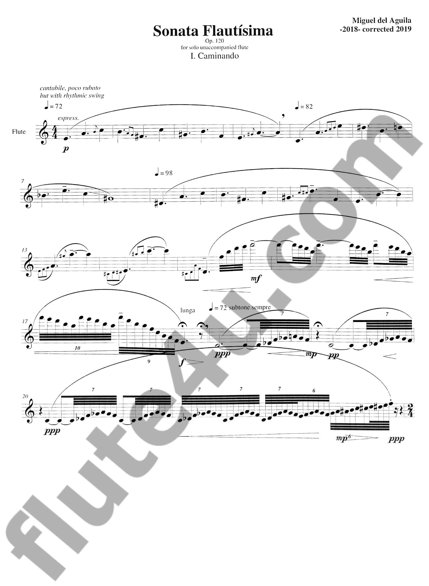 del Aguila, M :: Sonata Flautisima