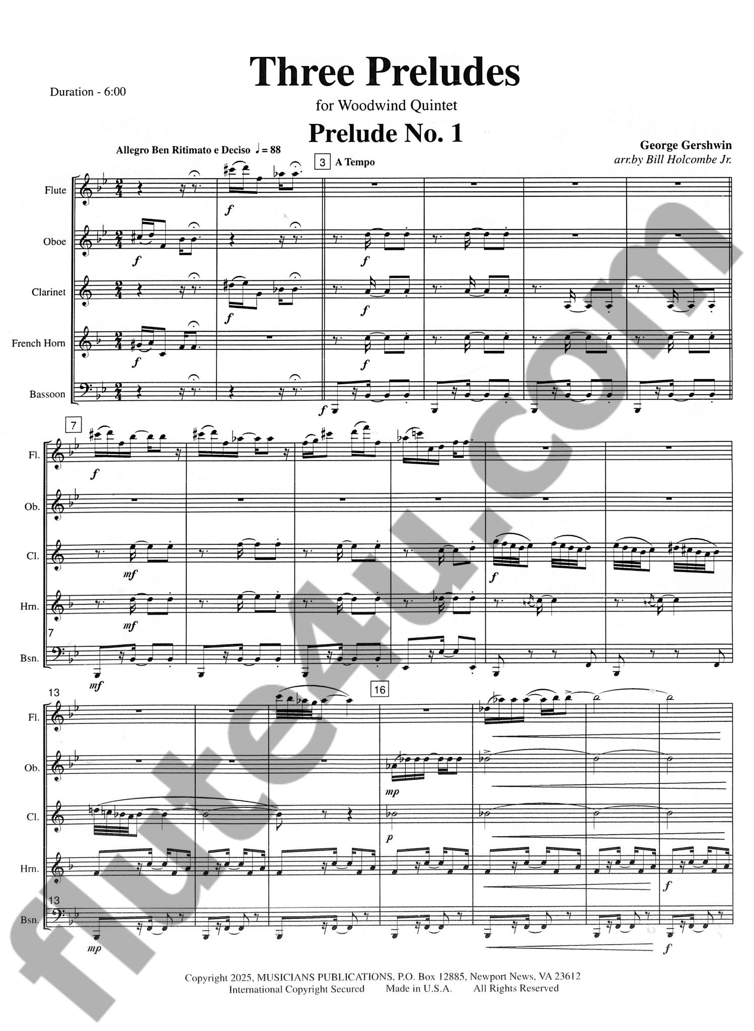 Gershwin, G :: Three Preludes