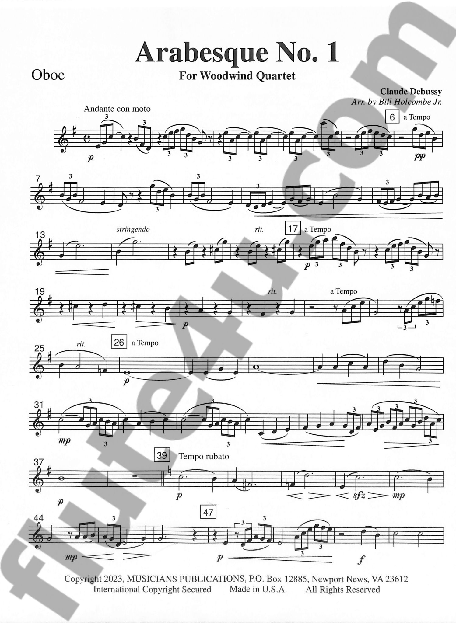Debussy, C :: Arabesque No. 1