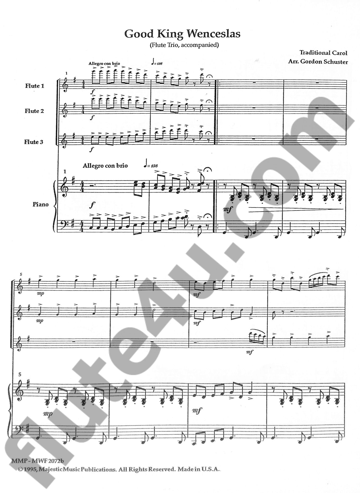 Traditional :: Majestic Flute Trios for Christmas Vol. 1