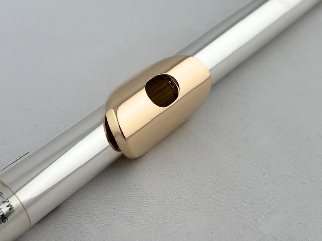 Headjoint - Miyazawa MZ9, Sterling Silver w/ 9K Lip Plate, & 14k Gold Riser #400LSS (Demo Sale)