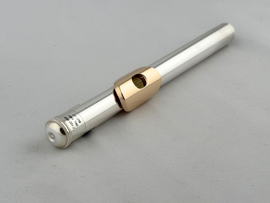 Headjoint - Miyazawa .958 Silver MZ11, w/ 9K Lip Plate, & 14k Gold Riser #F102 (Demo Sale)
