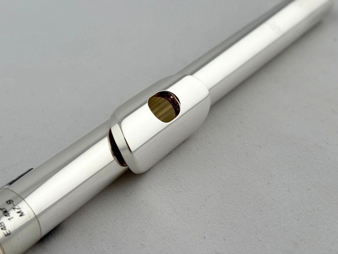 Headjoint - Miyazawa .958 Silver MZ9, w/Silver Lip Plate, & 14k Gold Riser #E481 (Demo Sale)