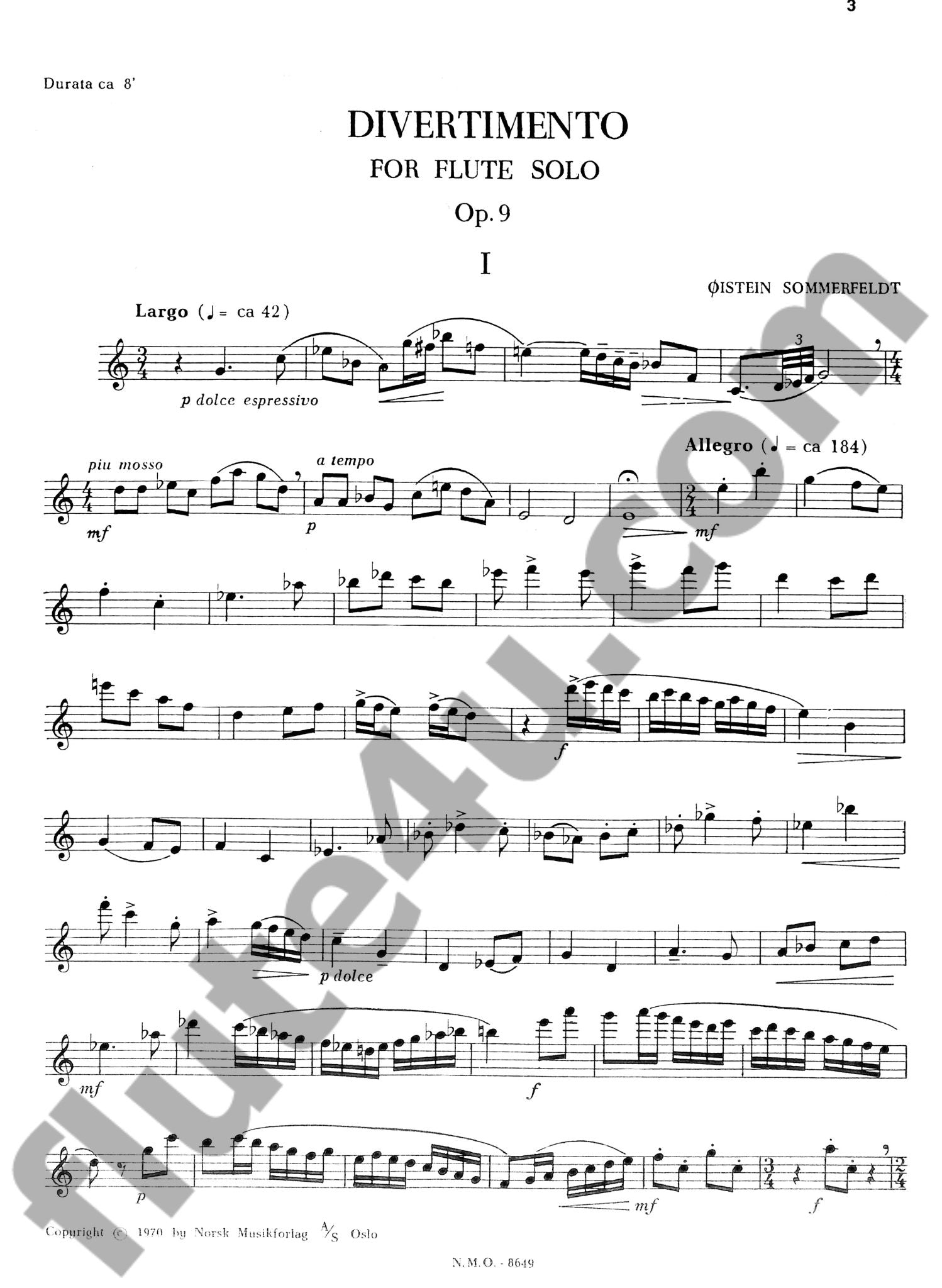 Sommerfeldt, O :: Divertimento, op. 9