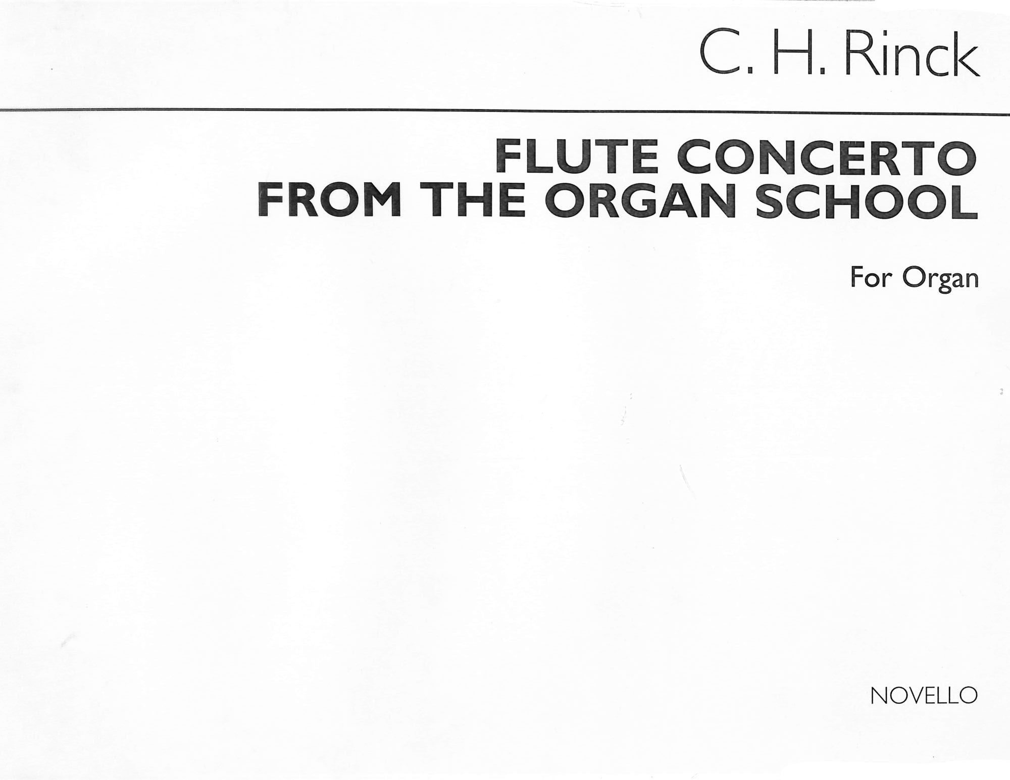 Rinck, JC :: Flute Concerto from the Organ School, op. 55