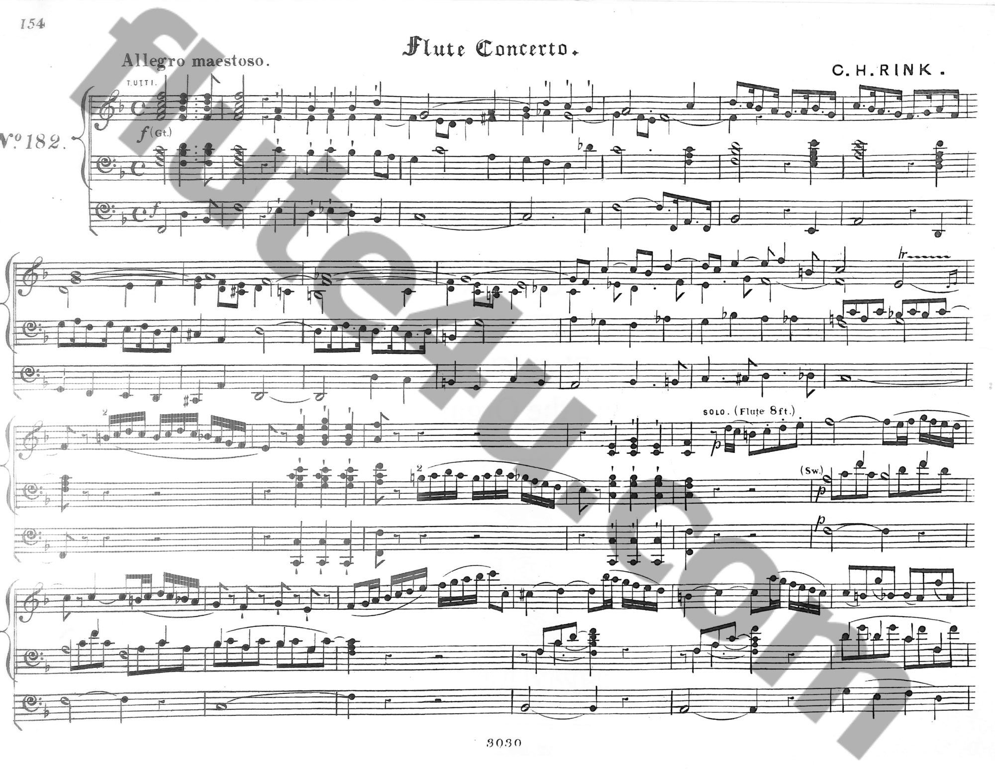 Rinck, JC :: Flute Concerto from the Organ School, op. 55