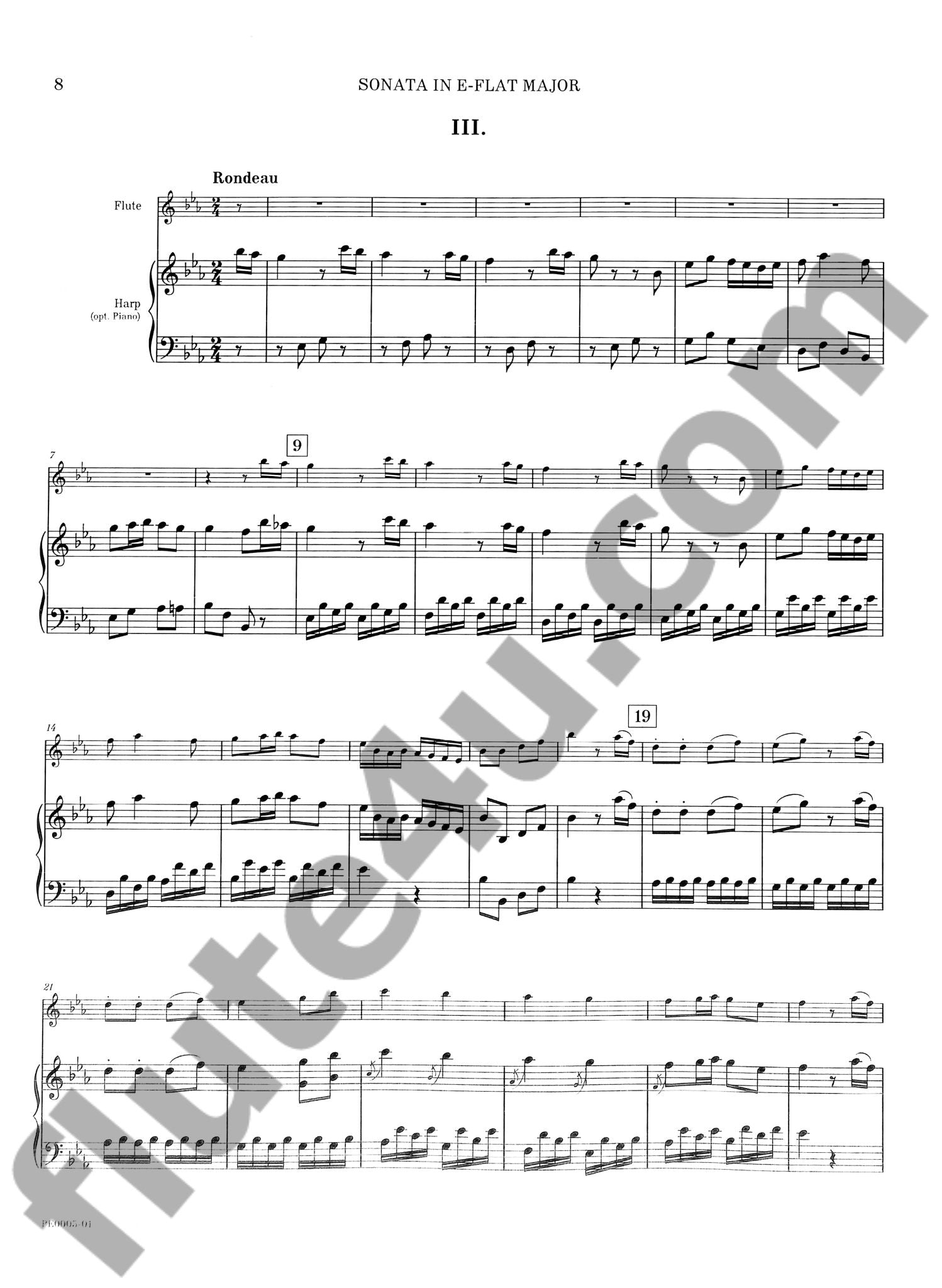 Bologne, J :: Sonata in E-Flat Major