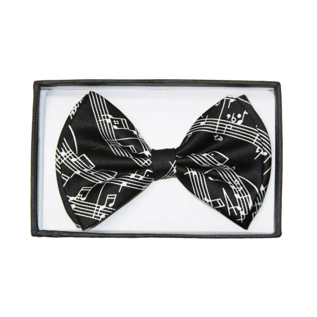 Bow Tie - Black with Small White Manuscript