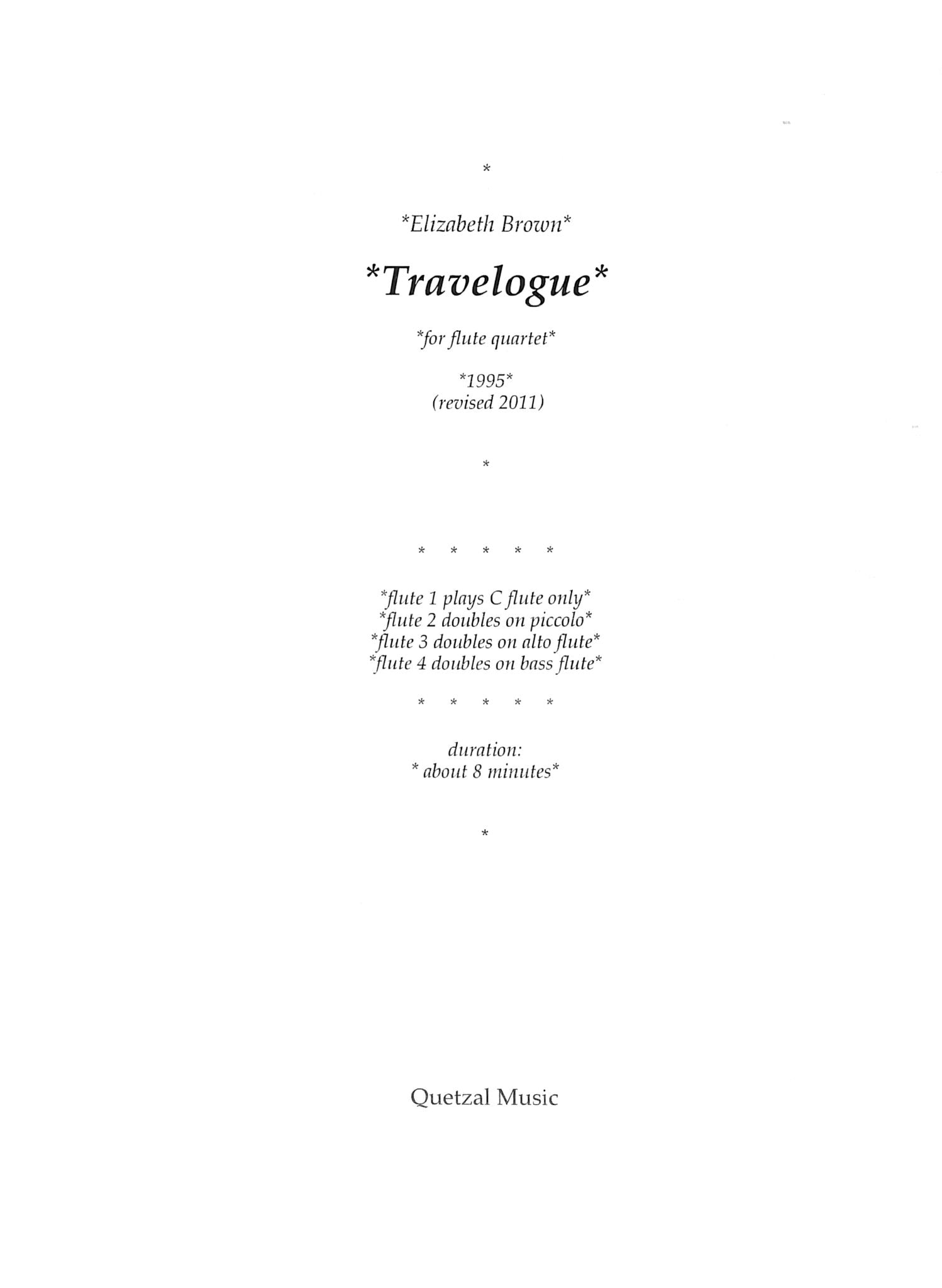 Brown, E :: Travelogue