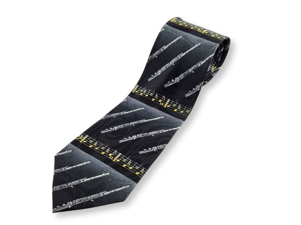 Neck Tie - Flutes and Notes