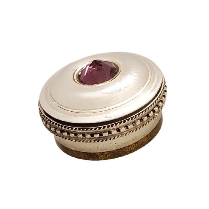 Rhodolite Gemstone Flute Crown Silver (Faceted)